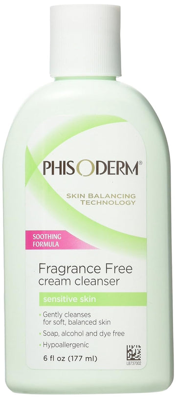Phisoderm Fragrance Free Cream Cleanser For Sensitive Skin 6 Oz