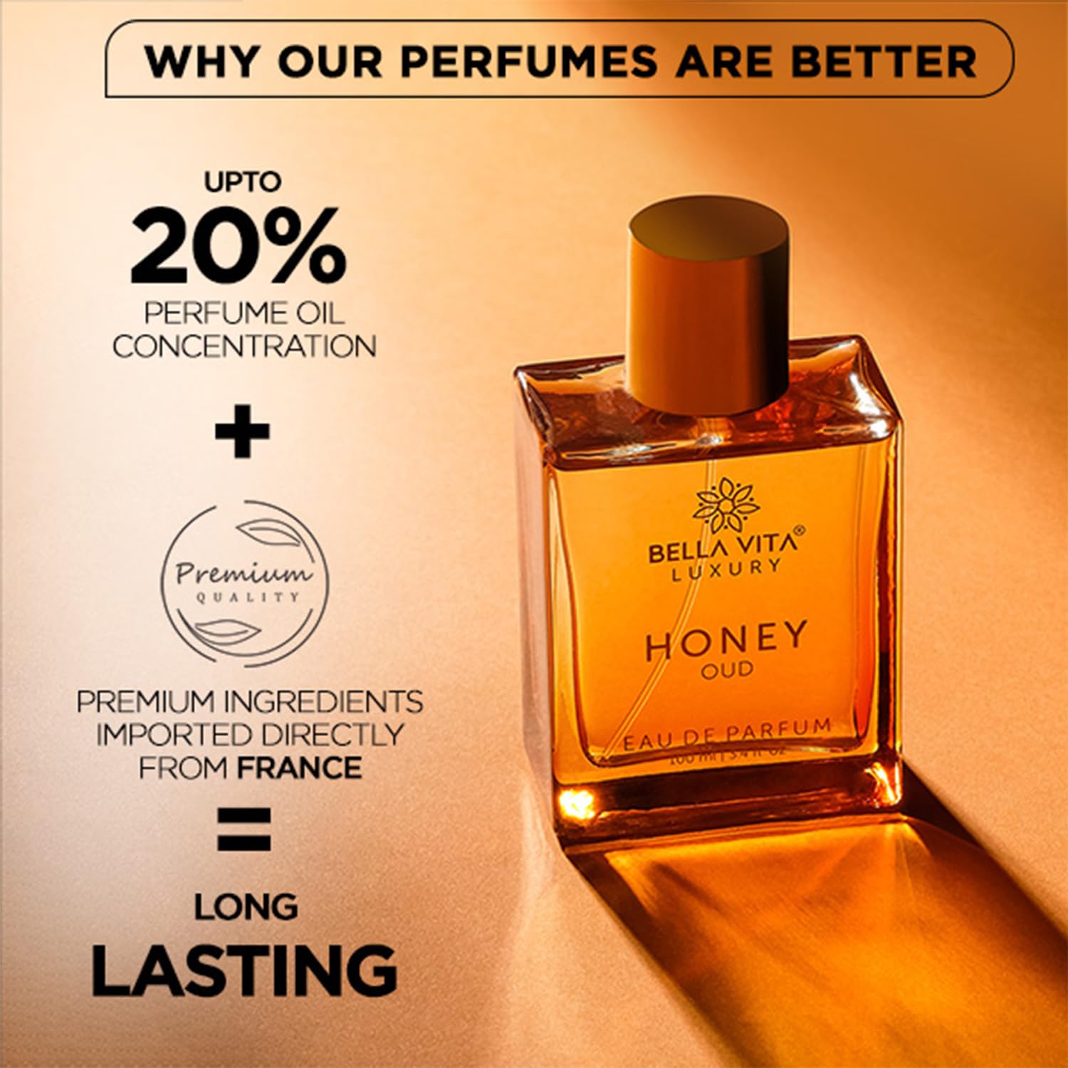 Luxury Perfume Duo: Honey Oud Eau De Parfum (3.4 Fl. Oz.) + Bellavita Luxury White Oud Eau De Parfum (3.4 Fl. Oz.) | Long-Lasting, Vegan & Cruelty-Free Fragrances For Every Occasion : Beauty & Personal Care