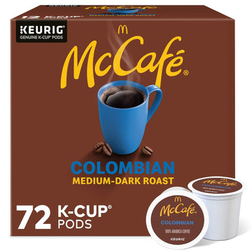 McCafe Colombian, Single Serve Coffee Keurig K-Cup Pods, Medium Roast, 72 Count (6 Packs of 12)