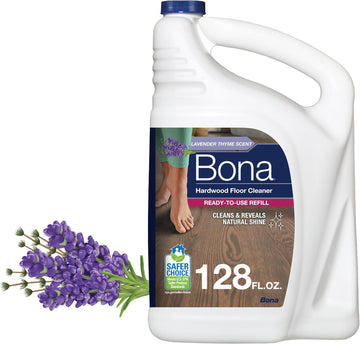 Bona Hardwood Floor Cleaner Refill - 128 fl oz - Lavender Thyme Scent - Residue-Free Floor Cleaning Solution Spray Mop and Spray Bottle Refill - For Wood Floors