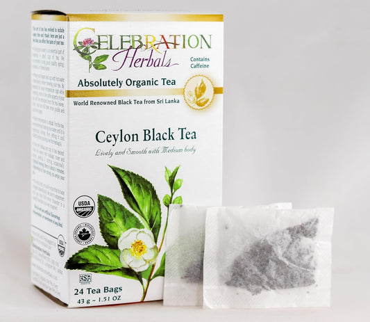 Celebration Herbals Ceylon Black Tea Organic 24 Bag, 0.02 Pound
