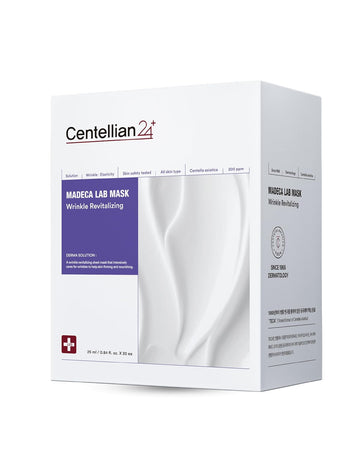 Centellian 24 Valentines Day Gifts Madeca Mask (Wrinkle Revitalizing, 20Pcs) Elasticity-Boosting Face Sheet Mask With Centella Asiatica, Teca, Niacinamide & Retinal For Firm & Lifted Skin