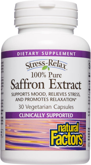 Natural Factors, Stress-Relax Affron Saffron Extract 28 Mg, 30 Vegetarian Capsules