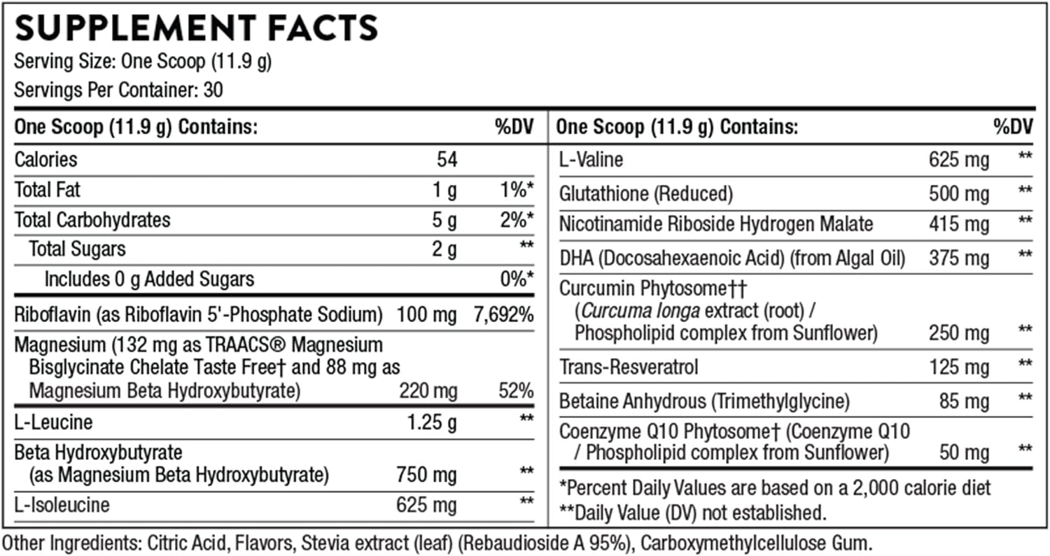 Thorne SynaQuell+ - Brain Support for Post-Impact - BHB, BCAAs, CoQ10, DHA, and Nicotinamide Riboside - Supports Healthy Brain Structure and Cognition - NSF Certified for Sport - 12. - 30 Servings