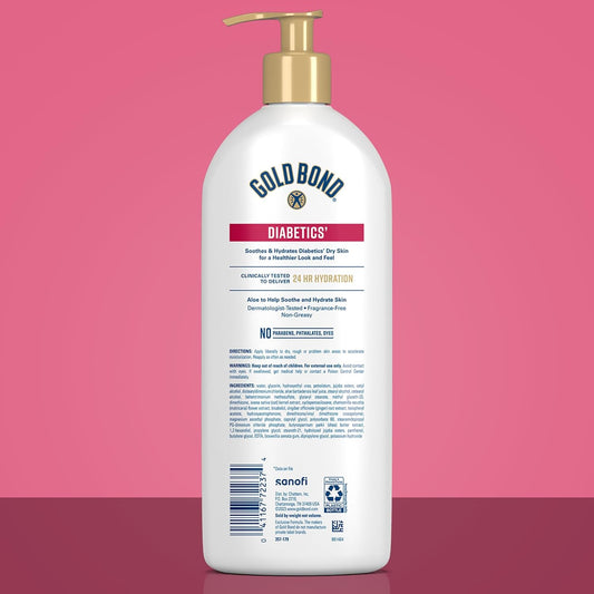 Gold Bond Diabetics' Dry Skin Relief Body Lotion With Vitamin E & Aloe To Soothe & Moisturize Dry, Flaky & Rough Skin, Value Size, 21 Oz