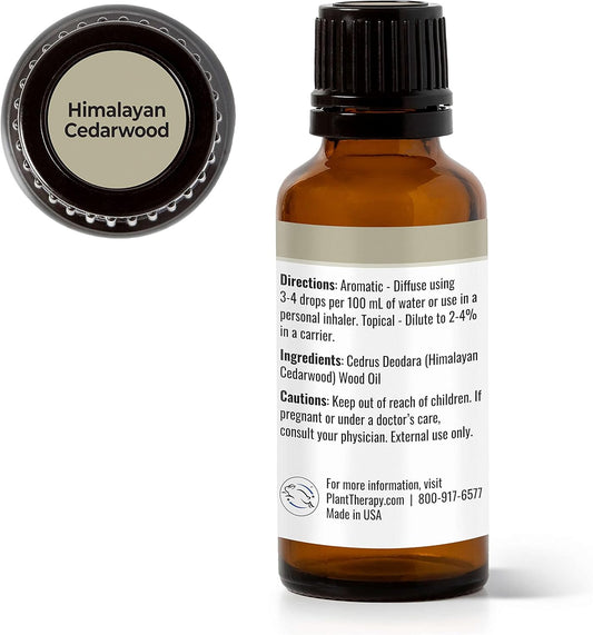 Plant Therapy Himalayan Cedarwood Essential Oil 30 Ml (1 Oz) 100% Pure, Undiluted, Therapeutic Grade