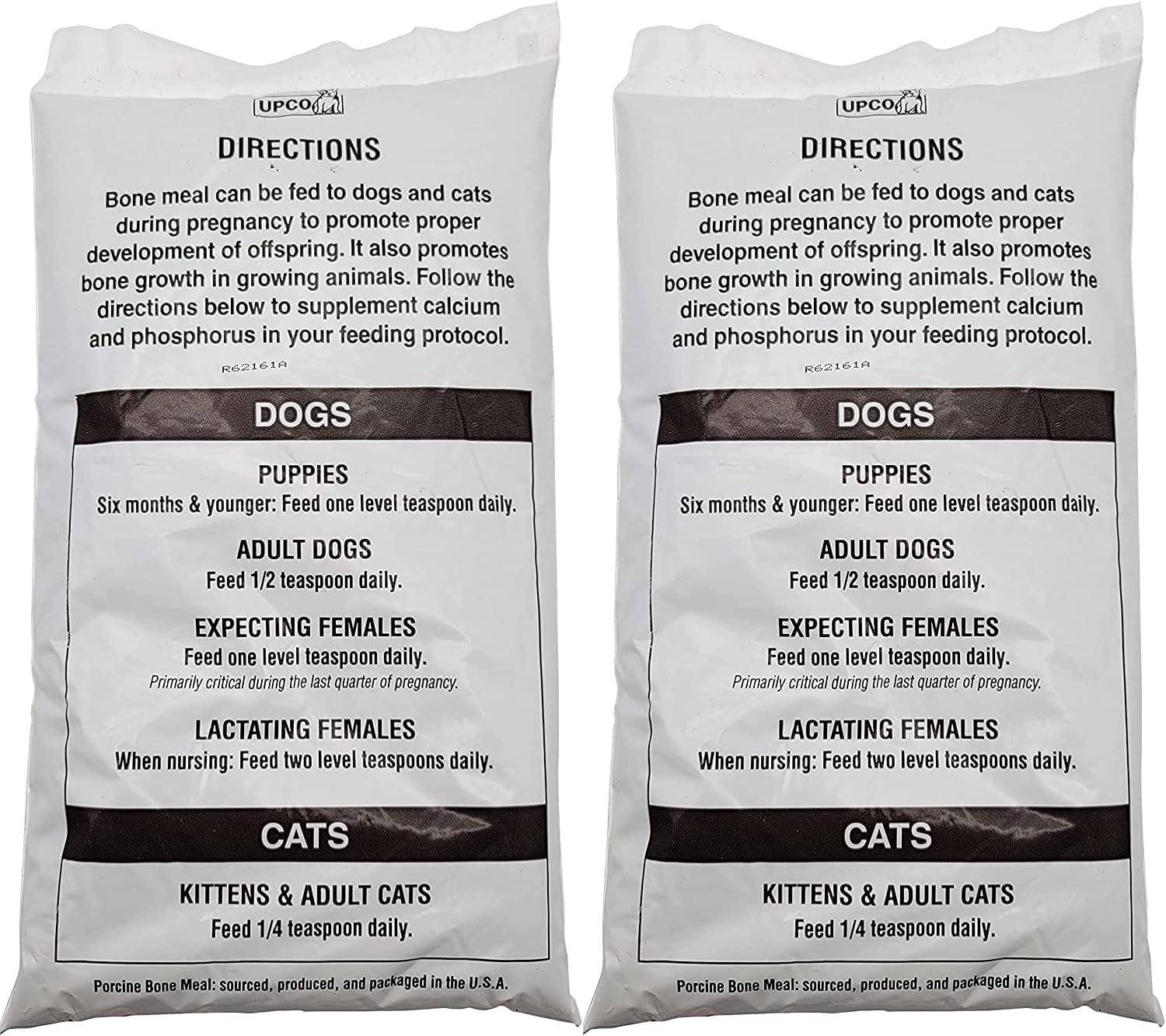 Bone Meal Steamed Powder for Dogs and Cats 2 Pack Total 2 Pounds from Upco Bone Meal Made in USA : Pet Supplies