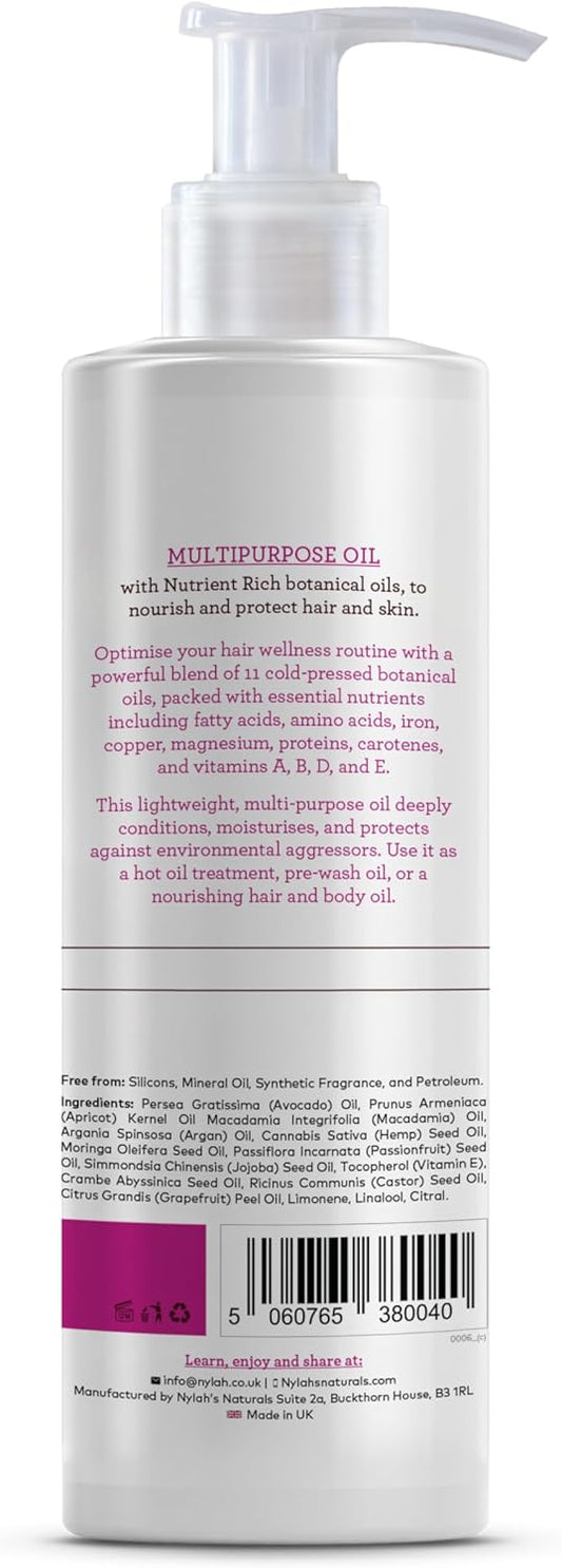 Nylah Super Seed Oil 200Ml Lightweight, Non-Greasy Oil For Protective Styles – Locks In Moisture, Adds Shine & Reduces Frizz For Natural & Afro-Textured Hair