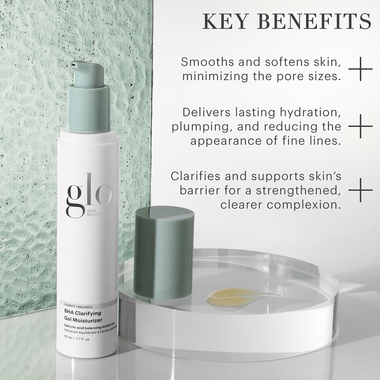 Glo Skin Beauty Bha Clarifying Gel Moisturizer – Oil Free Face Moisturizer For Acne-Prone & Oily Skin, With Salicylic Acid To Refine & Balance, Reducing The Appearance Of Pores : Beauty & Personal Care