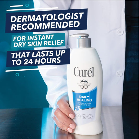 Curel Daily Healing Body Lotion for Dry Skin, Hand and Moisturizer Repairs Skin Retains Moisture, with Advanced Ceramides Complex, 20 Ounce