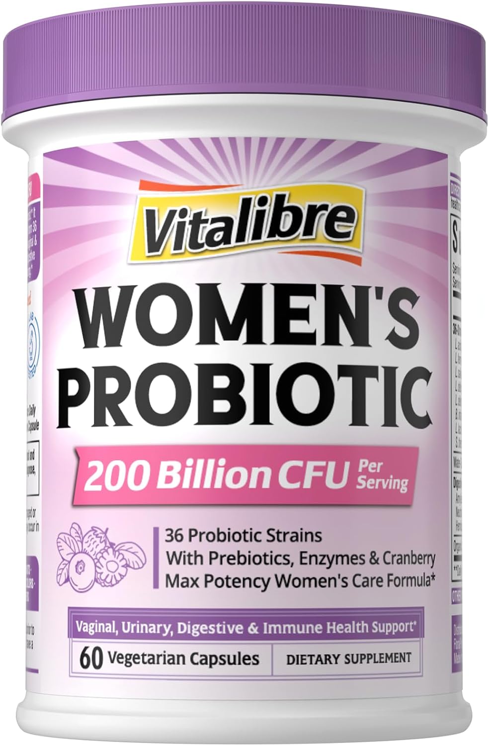Menopause Probiotics For Women 70 Billion Cfu, 12 Targeted Strains, Organic Prebiotics, Black Cohosh Resveratrol Red Clover Chasteberry Dong Quai, Hot Flash Night Sweat+, No Estrogen, 30 Ct