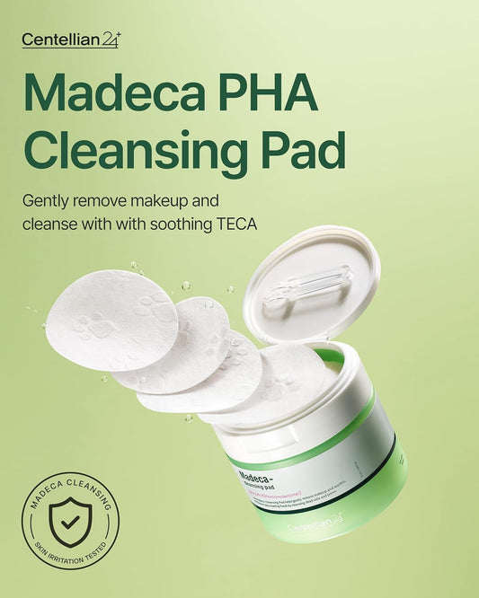 Centellian 24 Madeca Double Tightening Ampoule Pad (5.58Fl Oz X 60 Pcs) - Pore Minimizer, Hydrating & Exfoliating Pads For Smoother Skin Texture, Vegan Certified, Korean Skin Care