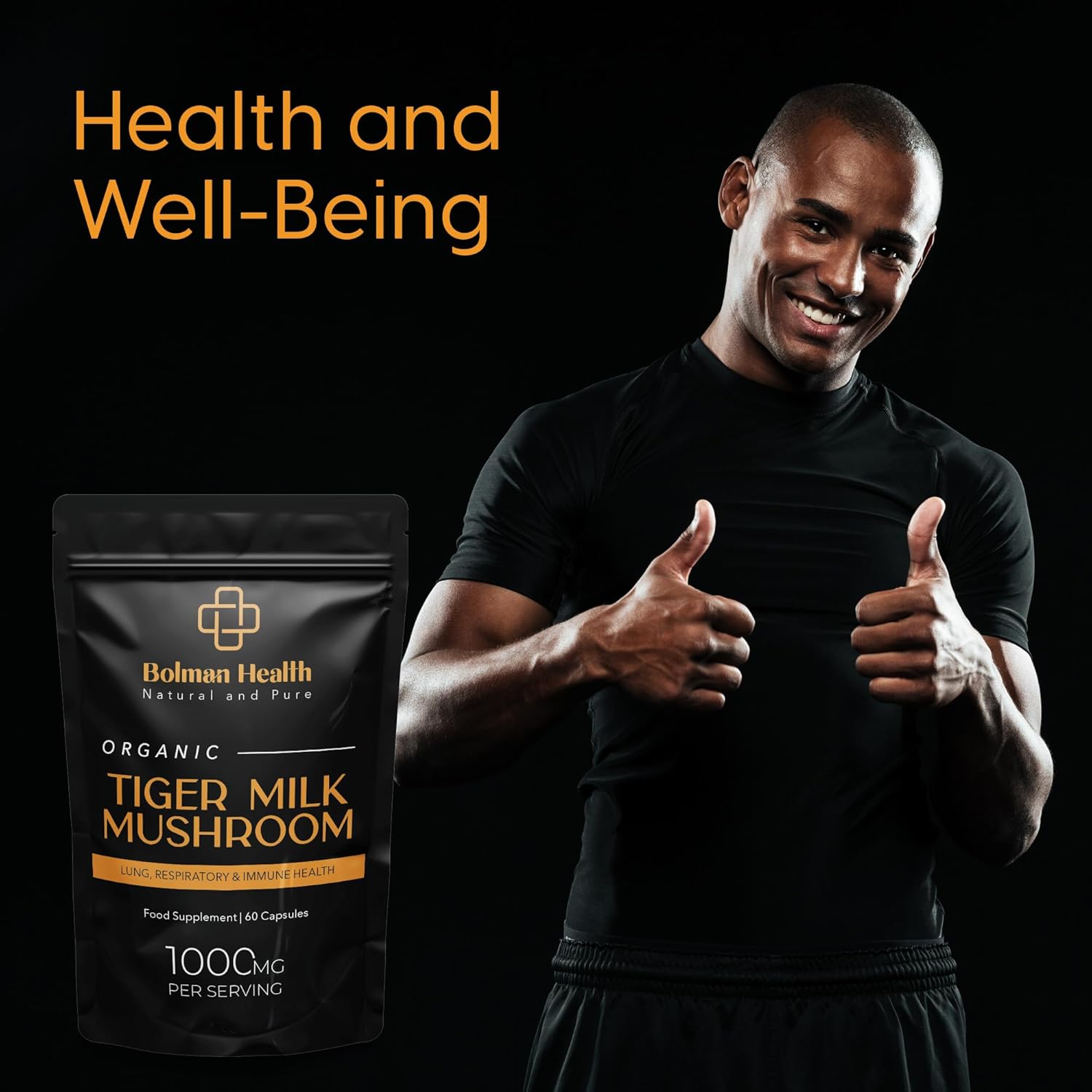 Tiger Milk Mushroom Capsules | 60 Day Supply | Hpmc Vegan Friendly Capsules | Enhanced Immunity | Lung & Respiratory Health | Made In The Uk