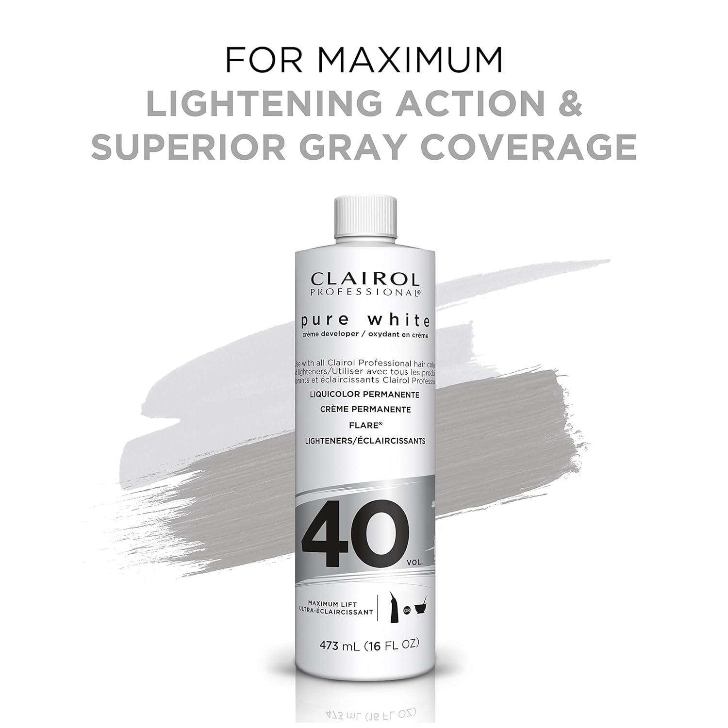Clairol Professional Pure White 40 volume Crème Developer, 16 oz