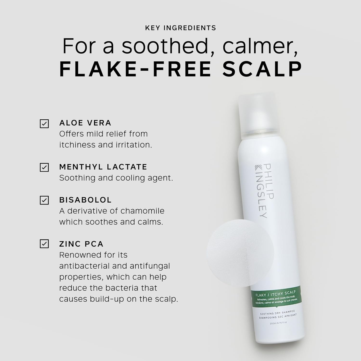 Philip Kingsley Flaky/Itchy Scalp Soothing Dry Shampoo for Flaky Oily Scalps Cleansing Scalp Care Hair Products, Refreshes, Soothes, and Cools, 6.76 oz. : Amazon.co.uk: Beauty