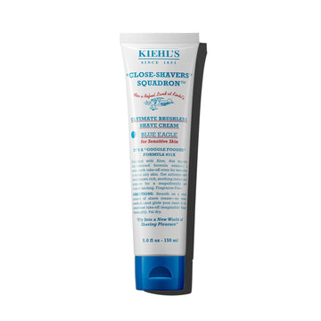 Kiehl'S Ultimate Brushless Shave Cream Blue Eagle, Unscented For Sensitive Skin, With Aloe Vera To Soothe & Hydrate, Minimizes Irritation, Fragrance-Free, Paraben-Free - 5 Fl Oz