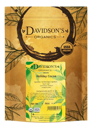 Davidson'S Organics, Holiday Cocoa, Loose Leaf Cacao, 16-Ounce Bag