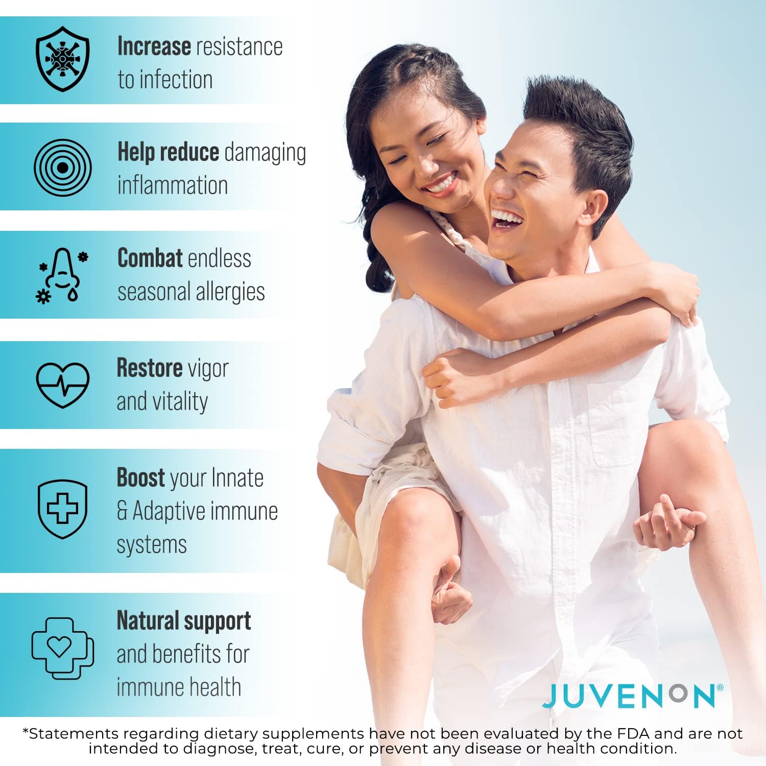 Juvenon AgeRenew Beta Glucan Anti Aging Immunity Support Supplement, Beta Glucan with Zinc Quercetin for Immune Defense Boost : Health & Household