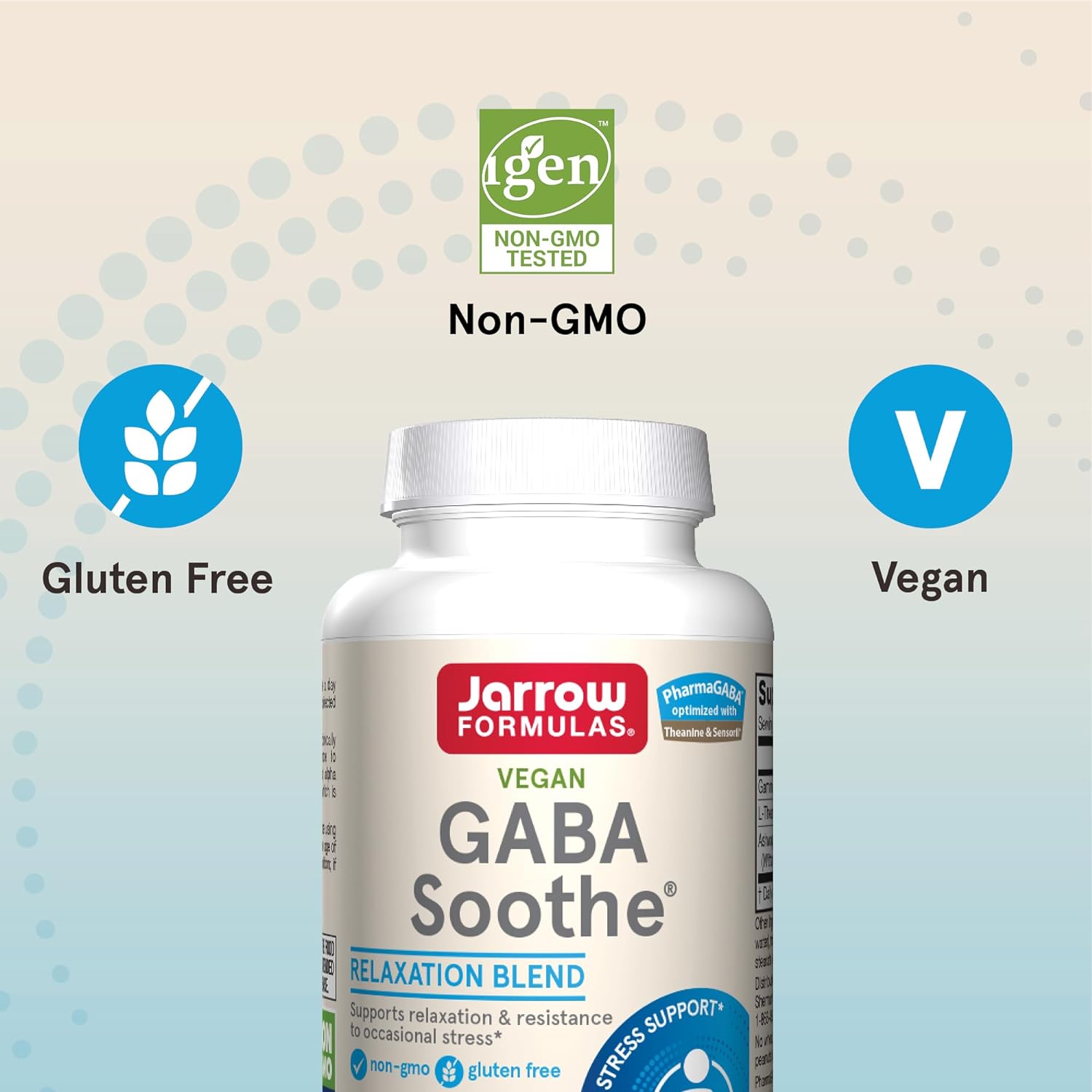 Jarrow Formulas GABA Soothe, 3 Ingredient Dietary Supplement for Relaxation and Occasional Stress, 30 Veggie Capsules, 30 Day Supply : Health & Household