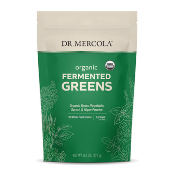 Dr. Mercola, Organic Fermented Greens, 9.5 oz (270 g), 90 Servings, Certifed Organic, Non GMO, Soy-Free and USDA Organic