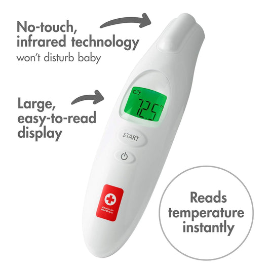 The First Years American Red Cross Digital Infrared Forehead No-Touch Thermometer for Adults and Kids