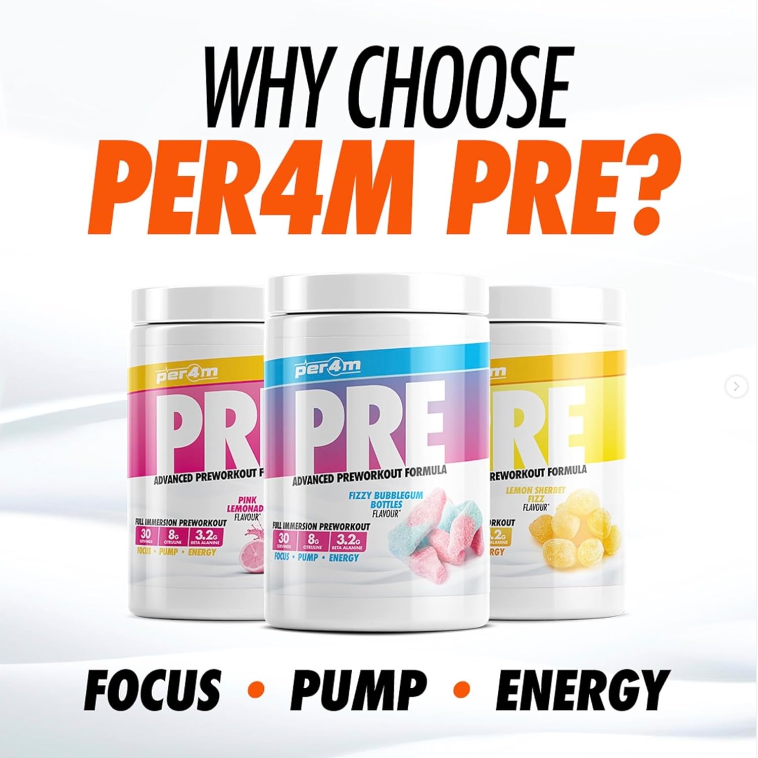 Per4m Pre Workout Powder 570g | Intense Pump, Sustained Energy and Mental Focus | with L-Citrulline, Beta Alanine & Caffeine with Added Hydration (Cherry Fizz) : Amazon.co.uk: Health & Personal Care