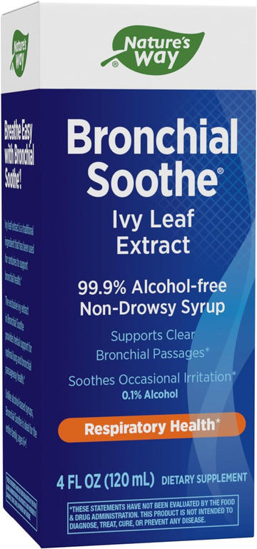 Nature's Way Bronchial Soothe Syrup with Ivy Leaf Extract, Alcohol-free, Non-Drowsy, 4 Fl. Oz