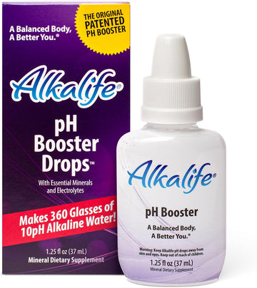 Alkalife Ph Booster Drops | The First Patented Alkaline Water Booster To Neutralize Acid & Balance Ph For Immune Support, Peak Performance, Detox, Overall Wellness – 1.25Oz