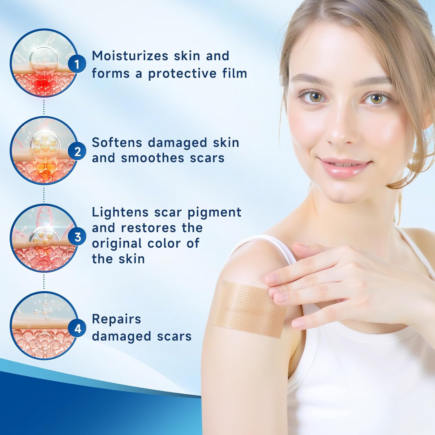 Rvlaim Silicone Scar Sheets, Silicone Scar Tape(1.8” X 157” Roll 4M), Silicone Scar Sheets For Surgical Scars, Keloid Bump Removal, Stretch Marks Removal, C-Section, Burn Et : Health & Household