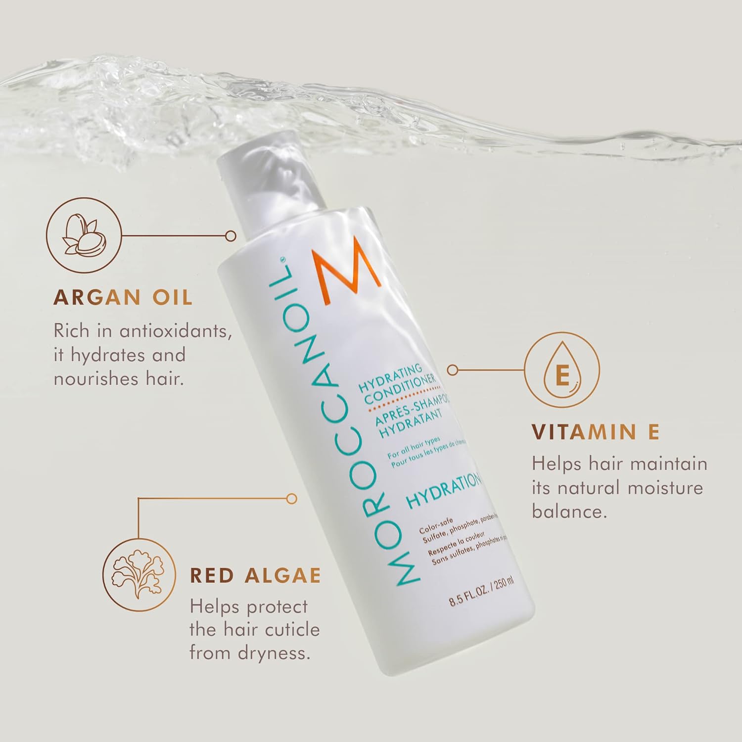 Moroccanoil Hydrating Shampoo And Conditioner Bundle, 250 Ml Each
