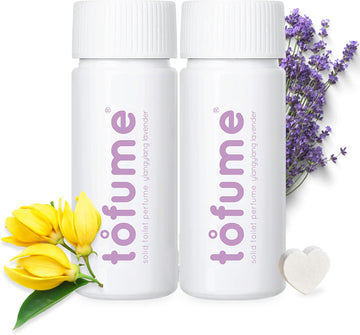 Effervescent Bathroom Air Fresheners - Elegant Ylang-Ylang Lavender Fragrance - Toilet Deodorizer Tablets, Air Fresheners For Bathroom, Drop in Flushable Air Freshener Toilet Fresheners, 2 Pack