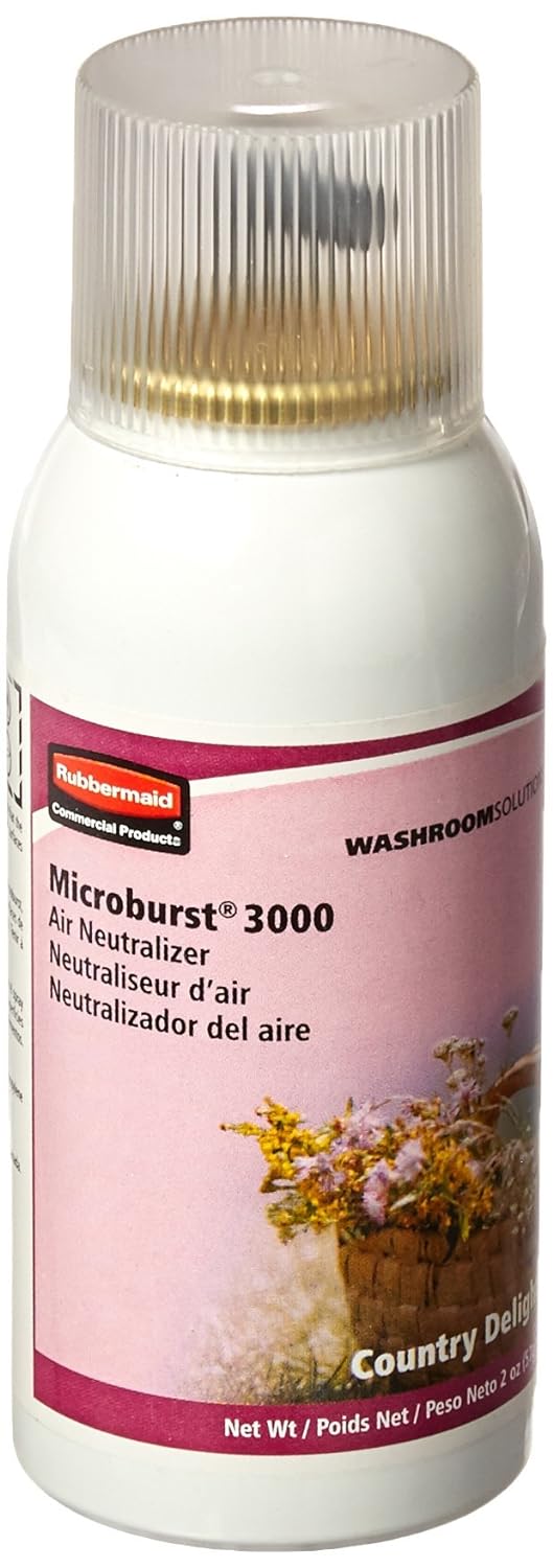Rubbermaid Commercial Refill for Microburst 3000 Automatic Odor Control System, Country Delight, FG4012591