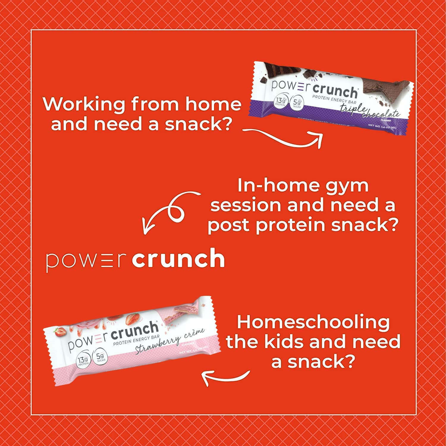 Power Crunch Protein Bars, High Protein Snacks with Delicious Taste, Variety Pack, S'mores & Peanut Butter Fudge, 1.4 Ounce (24 Count) : Health & Household