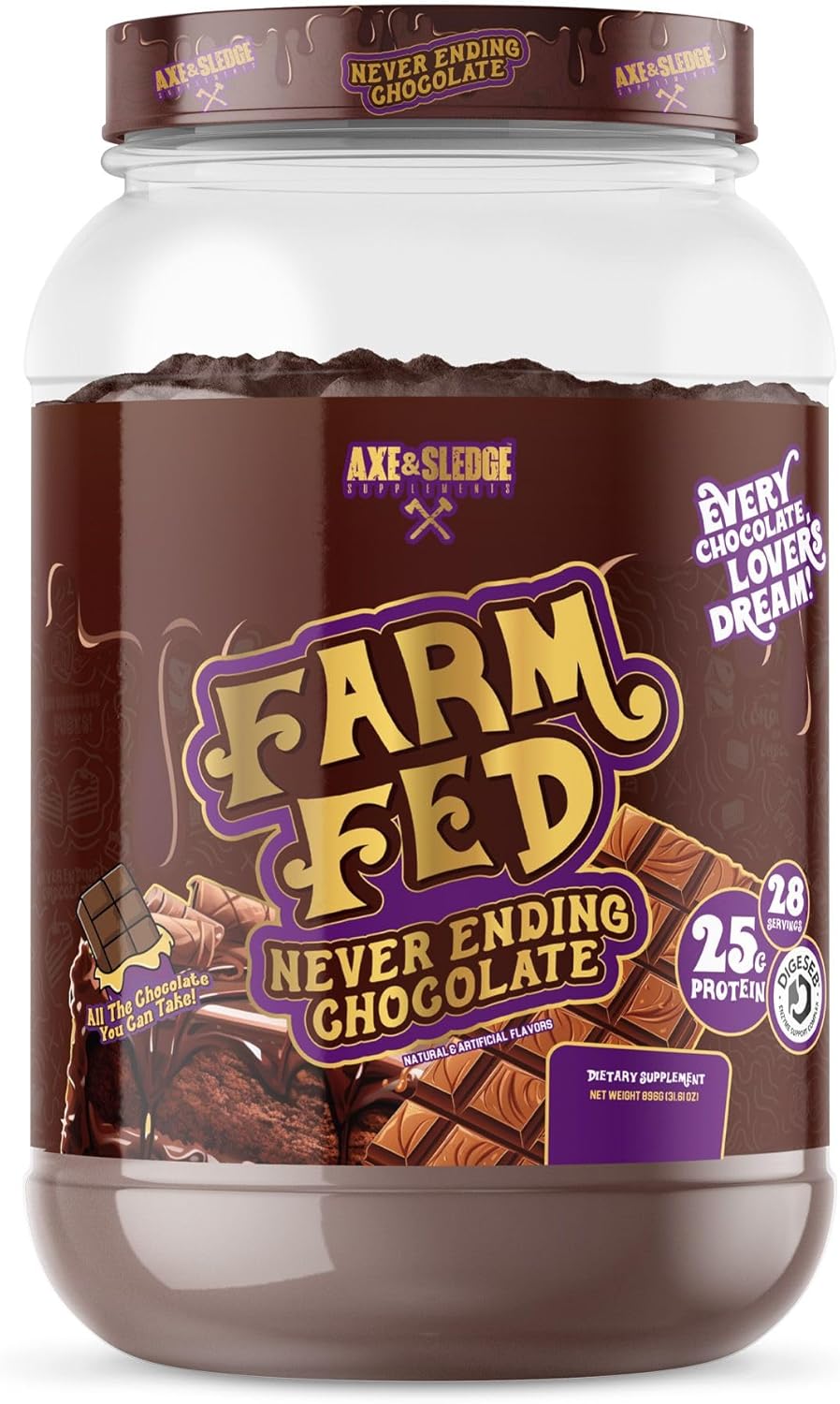 Axe & Sledge Farm Fed 100% Whey Protein Isolate | 25G Protein | Low Carb, Low Sugar, Gluten Free | Protein Powder For Men And Women | Keto | Made In The Usa | 28 Servings, Chocolate Milkshake