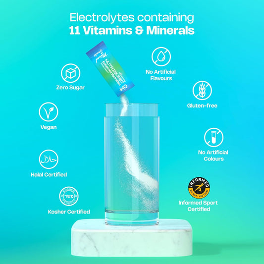 Nutriburst - Recovery Electrolytes + 11 Vitamins & Minerals • Support Energy Levels • Performance • Recovery - Suitable For Vegans - 6 Pack:Mixed Fruit - Enhanced Hydration