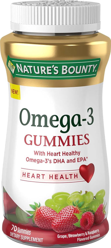 Omega-3 Gummies by Nature's Bounty, Dietary Supplement with Heart Heal