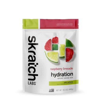 Skratch Labs Hydration Powder | Sport Drink Mix | Electrolytes Powder For Exercise, Endurance, And Performance | Raspberry Limeade With Caffeine | 20 Servings | Non-Gmo, Vegan, Kosher