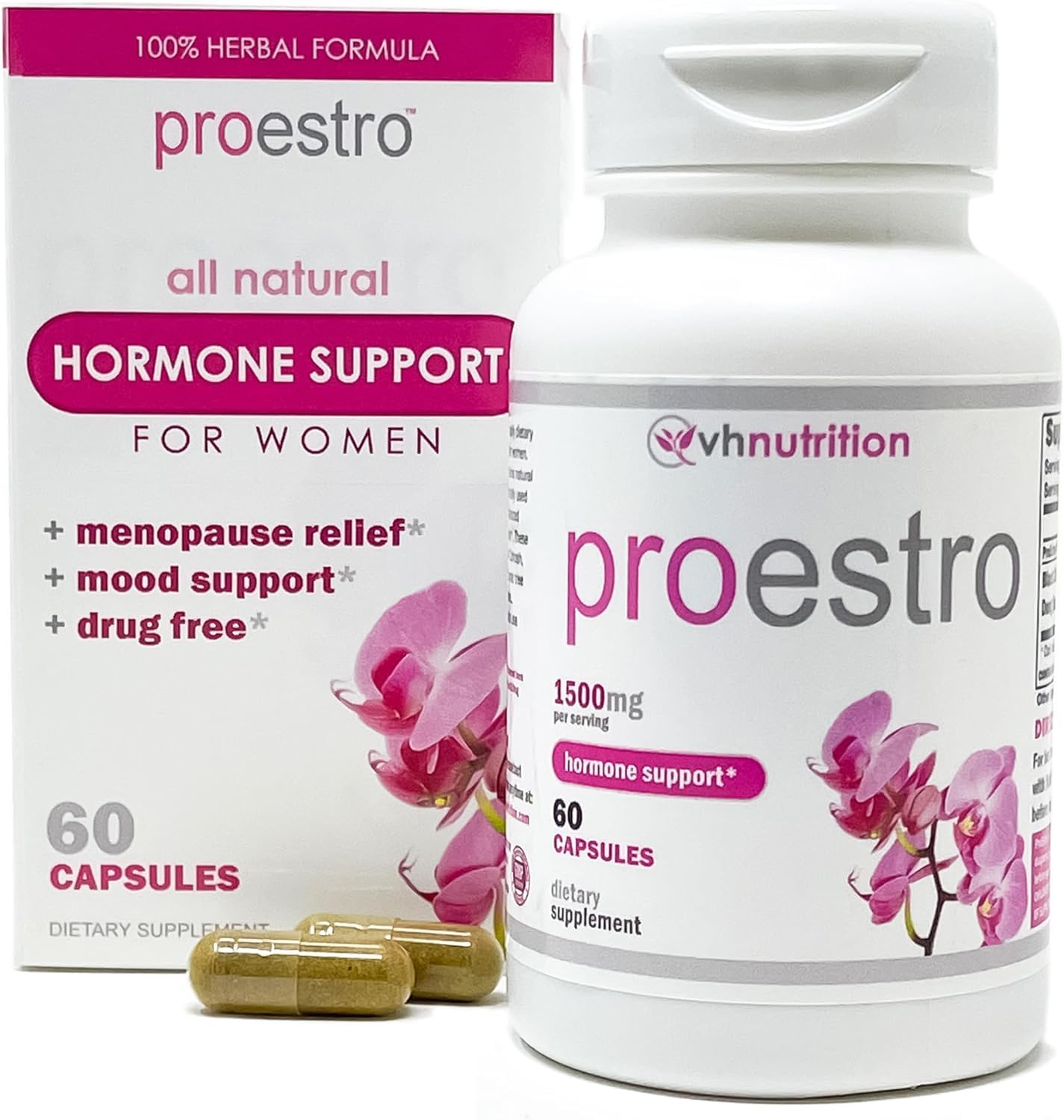 Vh Nutrition Proestro | Estrogen Support* Supplement For Women | Extra Strength Hormone Balance* For Her | 60 Capsules In Easy To Swallow Pills