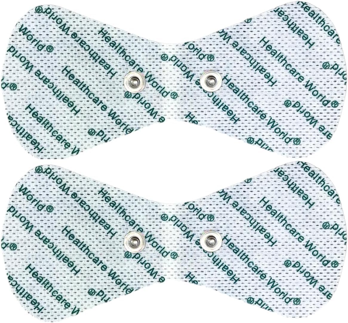 Healthcare World Wireless Tens Electrode Pads Self-Adhesive Gel Pads With 3.5Mm Stud Connection Butterfly Shaped Pads Compatible With Beurer, Sanitas, Ktr-2492 And Yucen Tens Machines