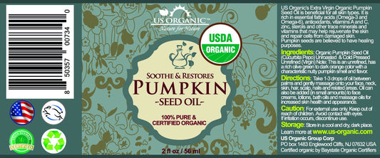 US Organic Pumpkin Seed Oil, USDA Certified Organic, Pure, Natural, Cold Pressed Virgin, Unrefined in Amber Glass Bottle w/Glass Eyedropper (Small (2 oz, 56 ml))