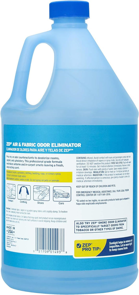 Zep Air & Fabric Odor Eliminator 128 oz, Blue