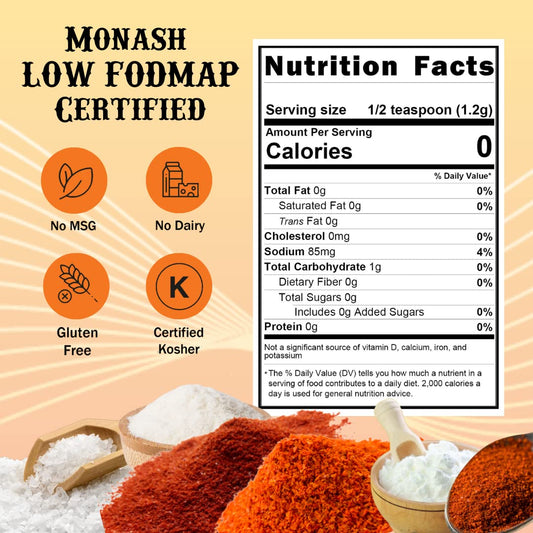 Smoke N Sanity - Sns Buffalo Marinade, Monash Certified Low Fodmap, Gluten Free, Certified Kosher, Dairy Free, Low Fodmap Food, Vegetarian (5.8 Oz Shaker)