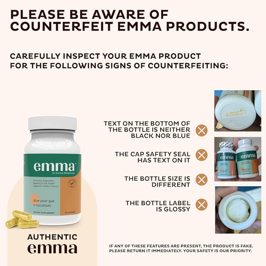 Emma Doctors Endorsed Gut Health Supplement - 60 Capsules - Relief From Gas And Bloating, Repairs Leaky Gut With Magnesium, Berberine, Vitamin D, Quercetin & More - Gut Health & Colon Cleanse Formula