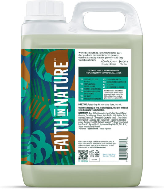 Faith In Nature Natural Dragon Fruit Body Wash, Rejuvenating Shower Gel, Vegan & Cruelty Free, No Sls Or Parabens, 2.5L Refill