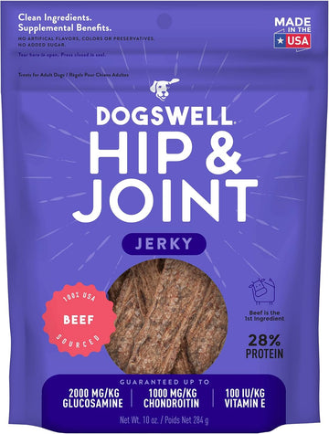 Dogswell 842190 Hip & Joint Beef Jerky Pet Food, 10 Oz (842190)