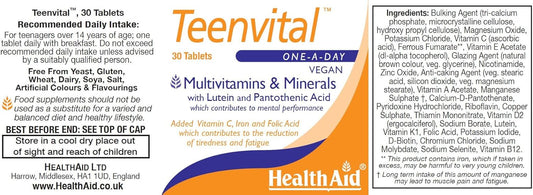 HealthAid Teenvital 30 Tablets : Amazon.co.uk: Health & Personal Care