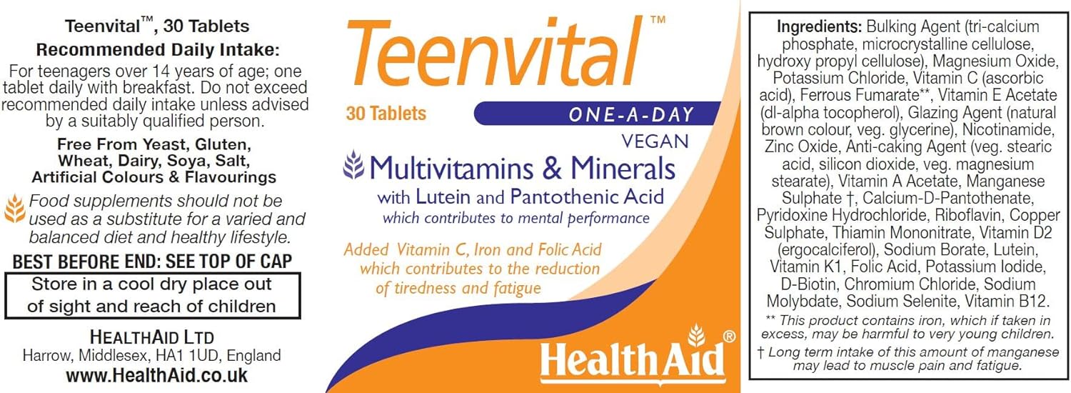 HealthAid Teenvital 30 Tablets