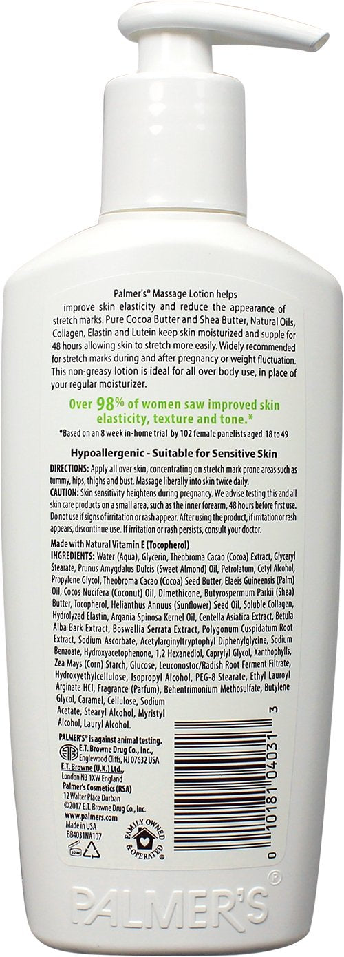 Palmer's Cocoa Butter Formula Massage Lotion for Stretch Marks and Pregnancy Skin Care, 6.5 Ounces (Pack of 3)