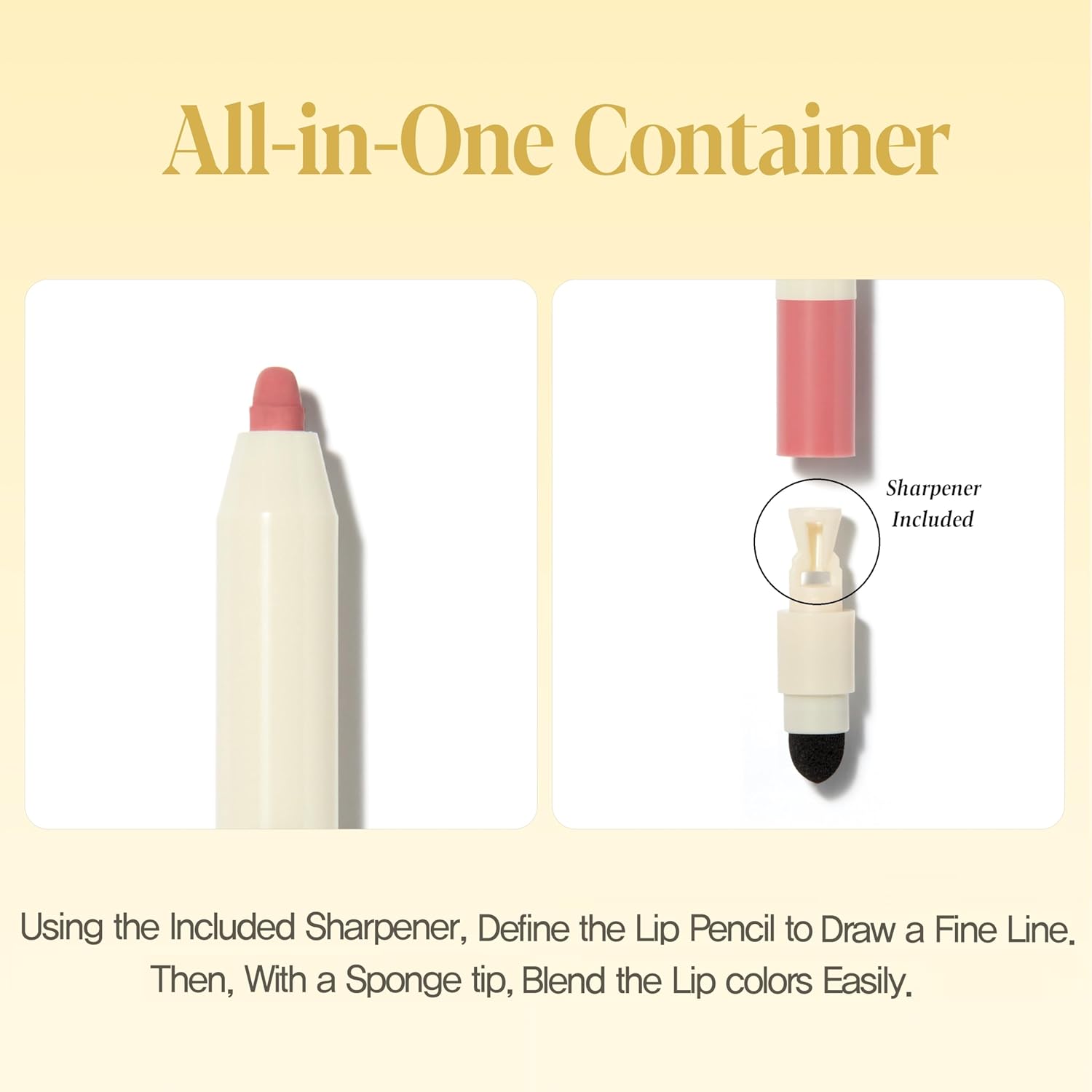 Espoir Plumpies Lip Colloection Overlip Pencil #Rose Volume ?Pencil Type Color Lip Liner With Plumping Effects ? Sharpener Included For Define Lip Lines ? Voluminous Lip Makeup With Mlbb Color
