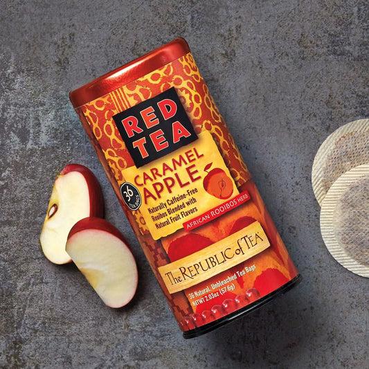 The Republic Of Tea Caramel Apple Red Tea, 36-Count, Packaging May Vary